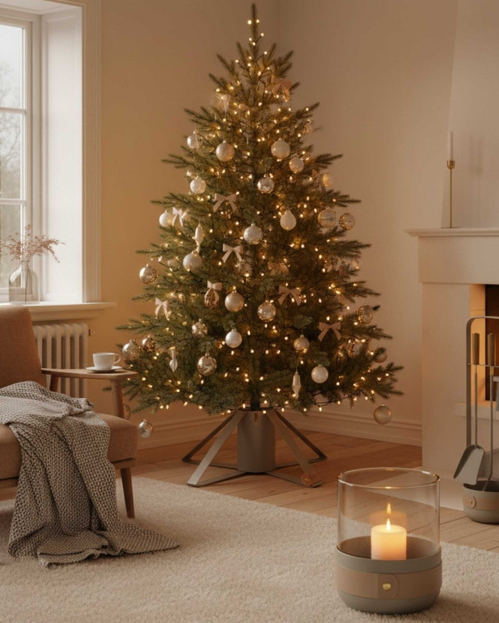 LIVLIG, 2in1 Weihnachtsbaumständer, Weihnachtsbaumständer, Salbei