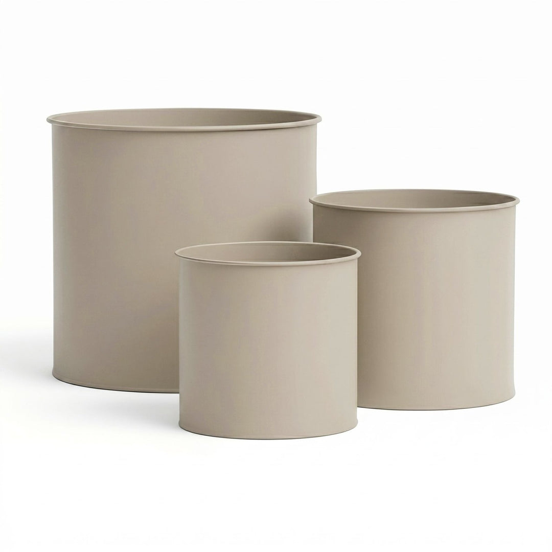 3er Blumentopf Set Metall, Blumentopf, Sand,LIVLIG