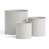 Set 3 pots de fleurs métal