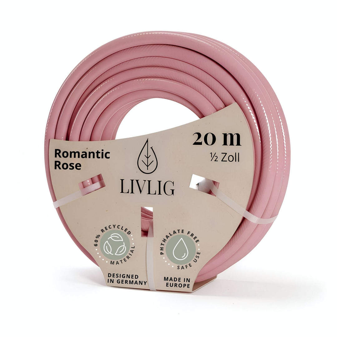 LIVLIG, Design Gartenschlauch Romantic Rose, Gartenschläuche, 20 Meter