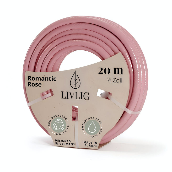 LIVLIG, Design Gartenschlauch Romantic Rose, Gartenschläuche, 20 Meter