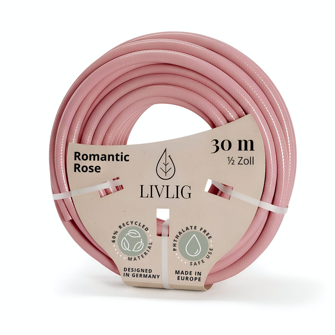 LIVLIG, Design Gartenschlauch Romantic Rose, Gartenschläuche, 30 Meter