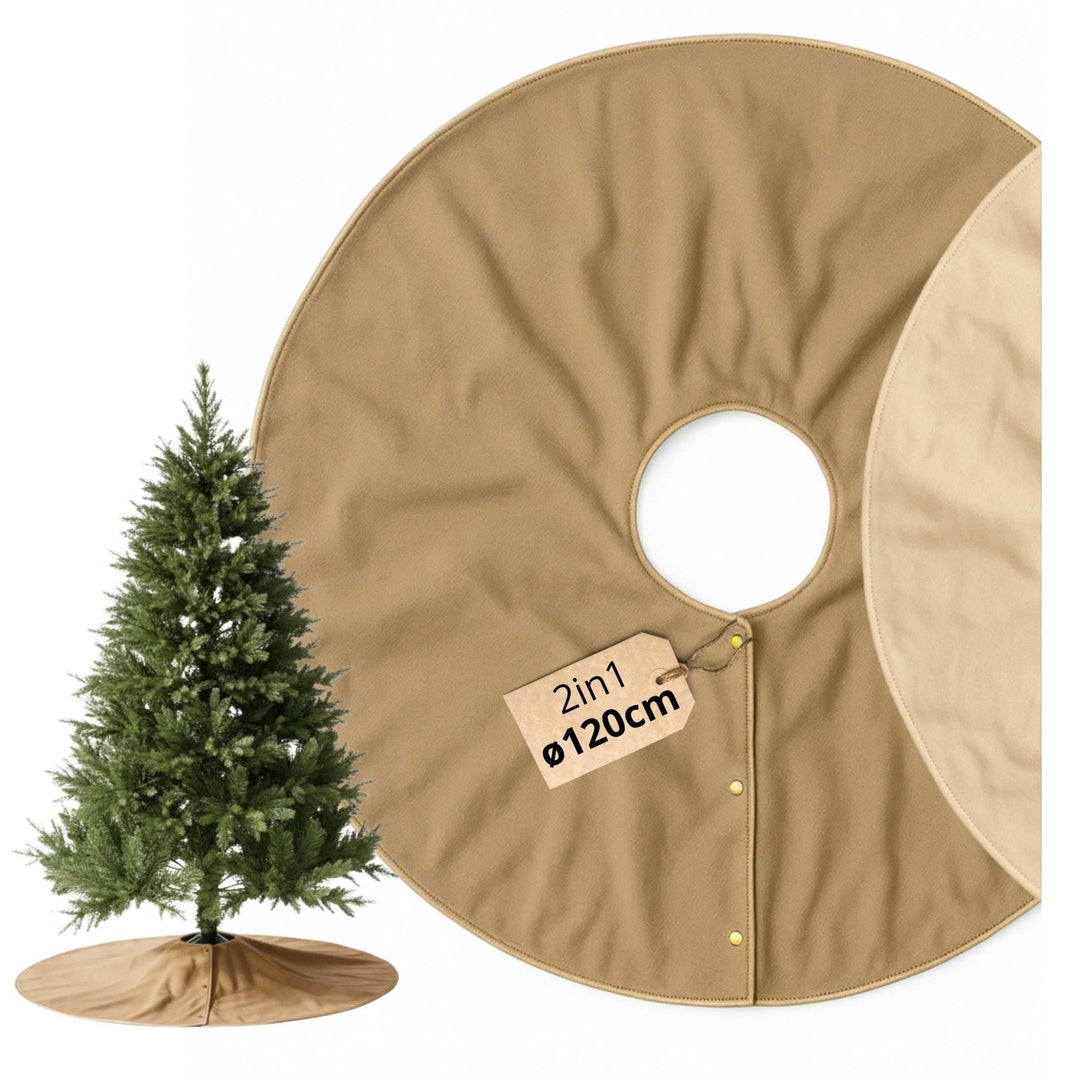 LIVLIG, Weihnachtsbaumdecke 2in1, weihnachtsbaumdecke, Beige - Braun
