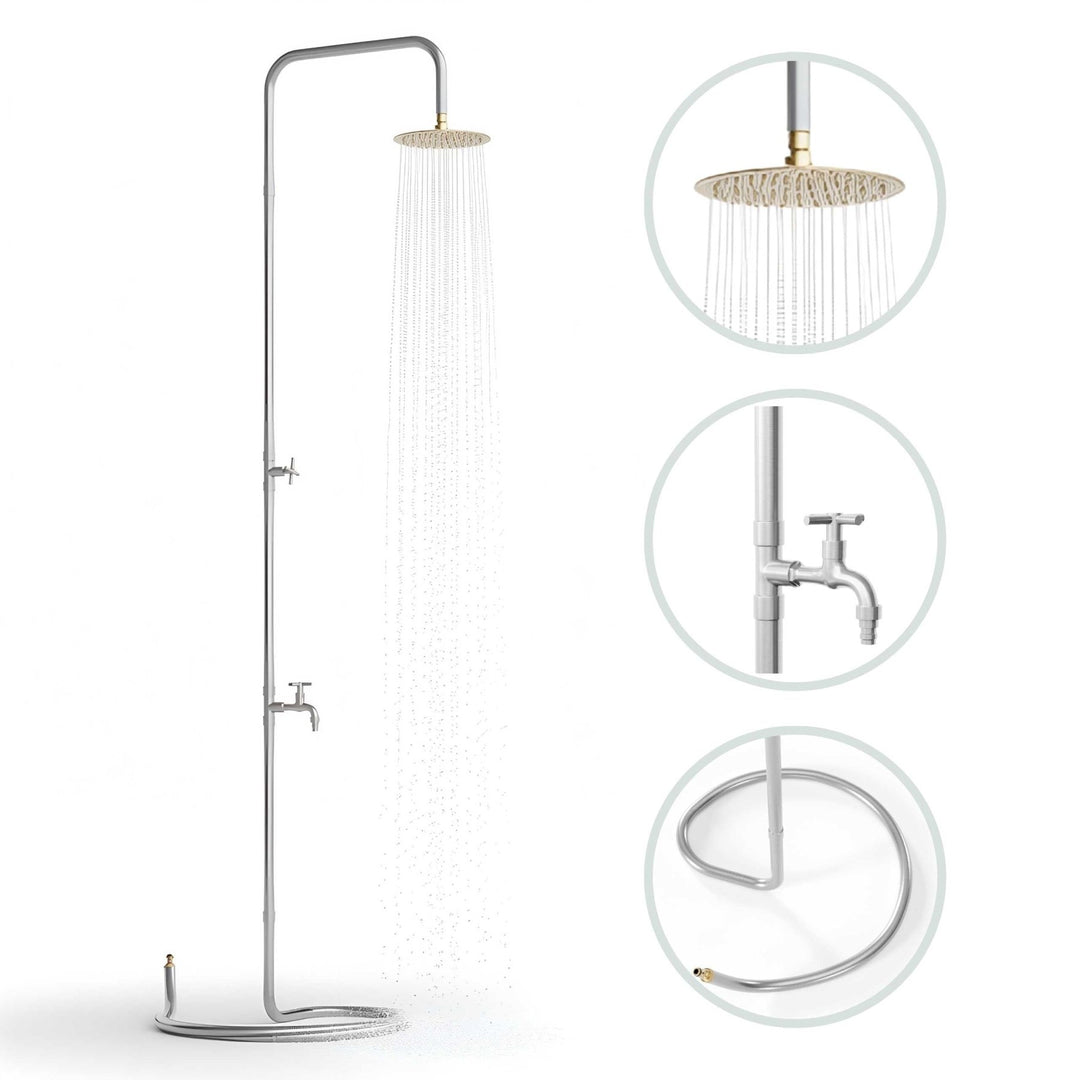 LIVLIG, Gartendusche Edelstahl, Gartendusche,