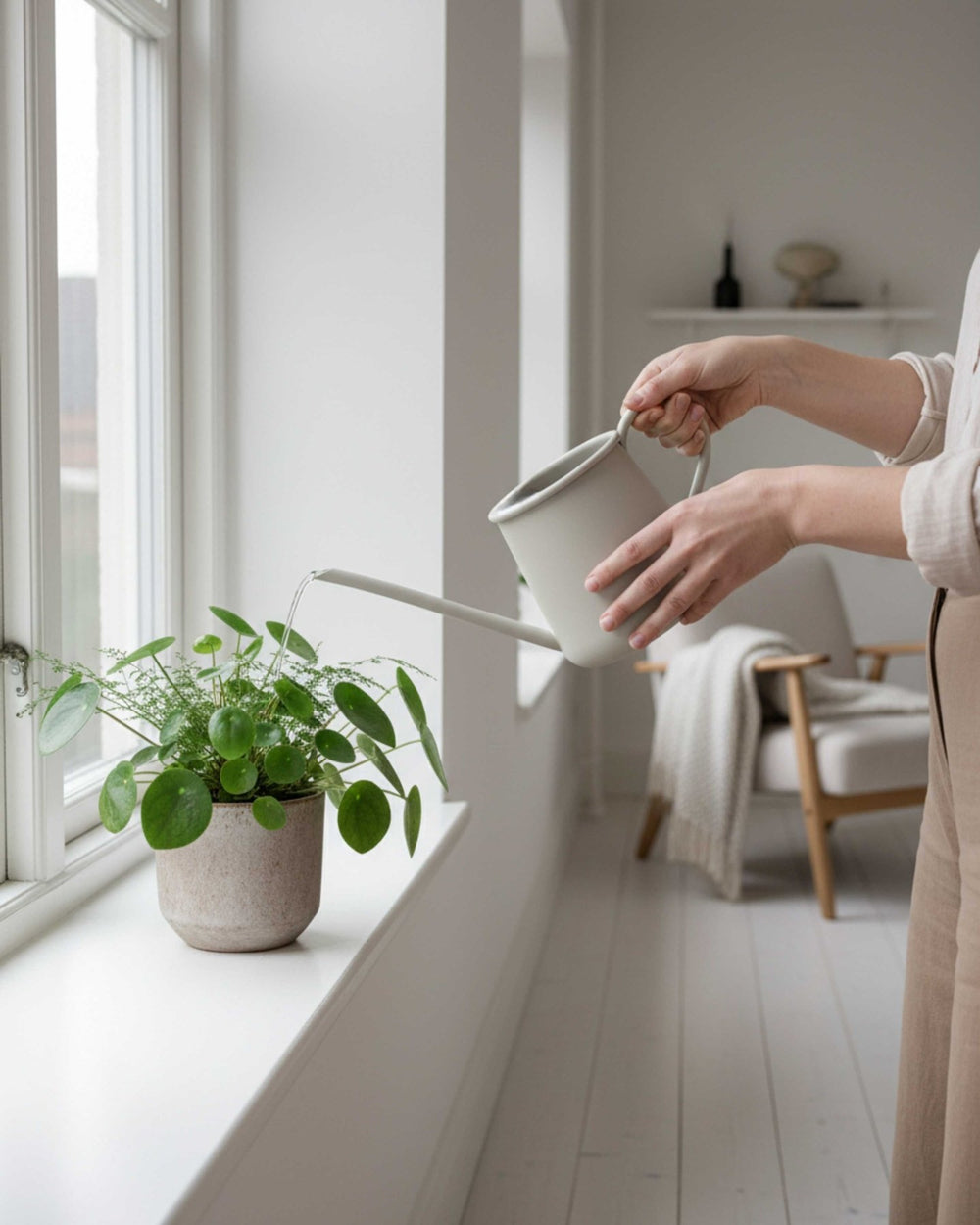 LIVLIG, Metall Gießkanne 1L, , Greige