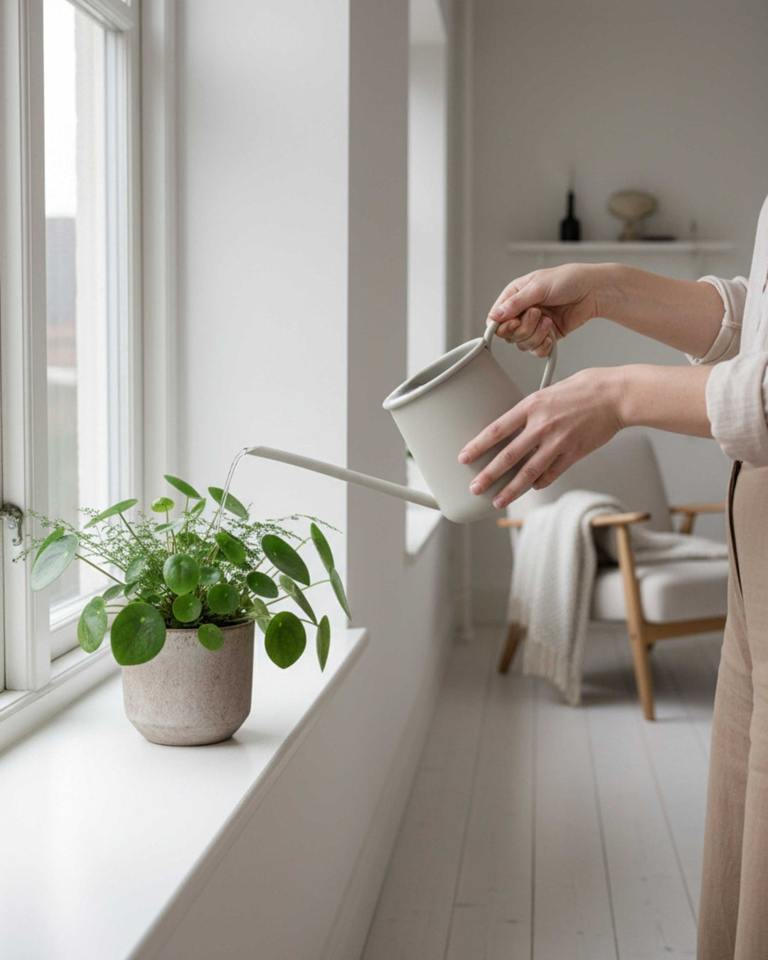 LIVLIG, Metall Gießkanne 1L, , Greige