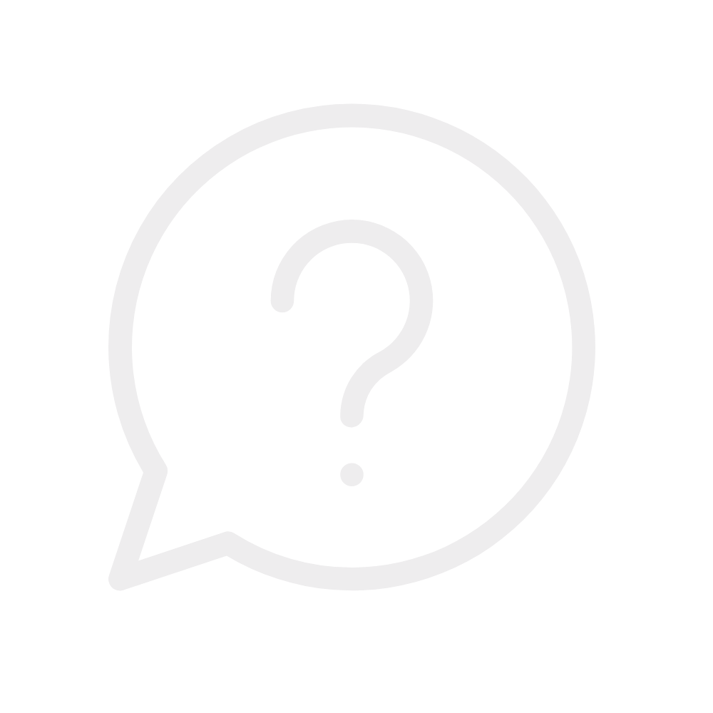 Weißes Fragezeichen in einer Sprechblase auf schwarzem Hintergrund. Symbol für Fragen oder Unklarheit.