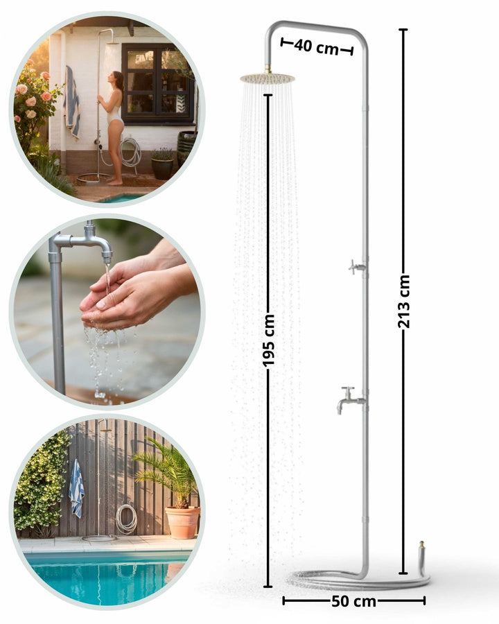 LIVLIG, Gartendusche Edelstahl, Gartendusche,