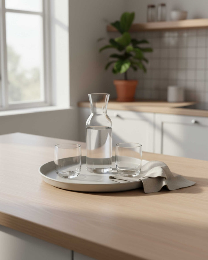 LIVLIG, Deko Tablett 3er Set, Tabletts, Greige