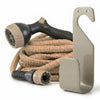 Flexible garden hose beige with holder