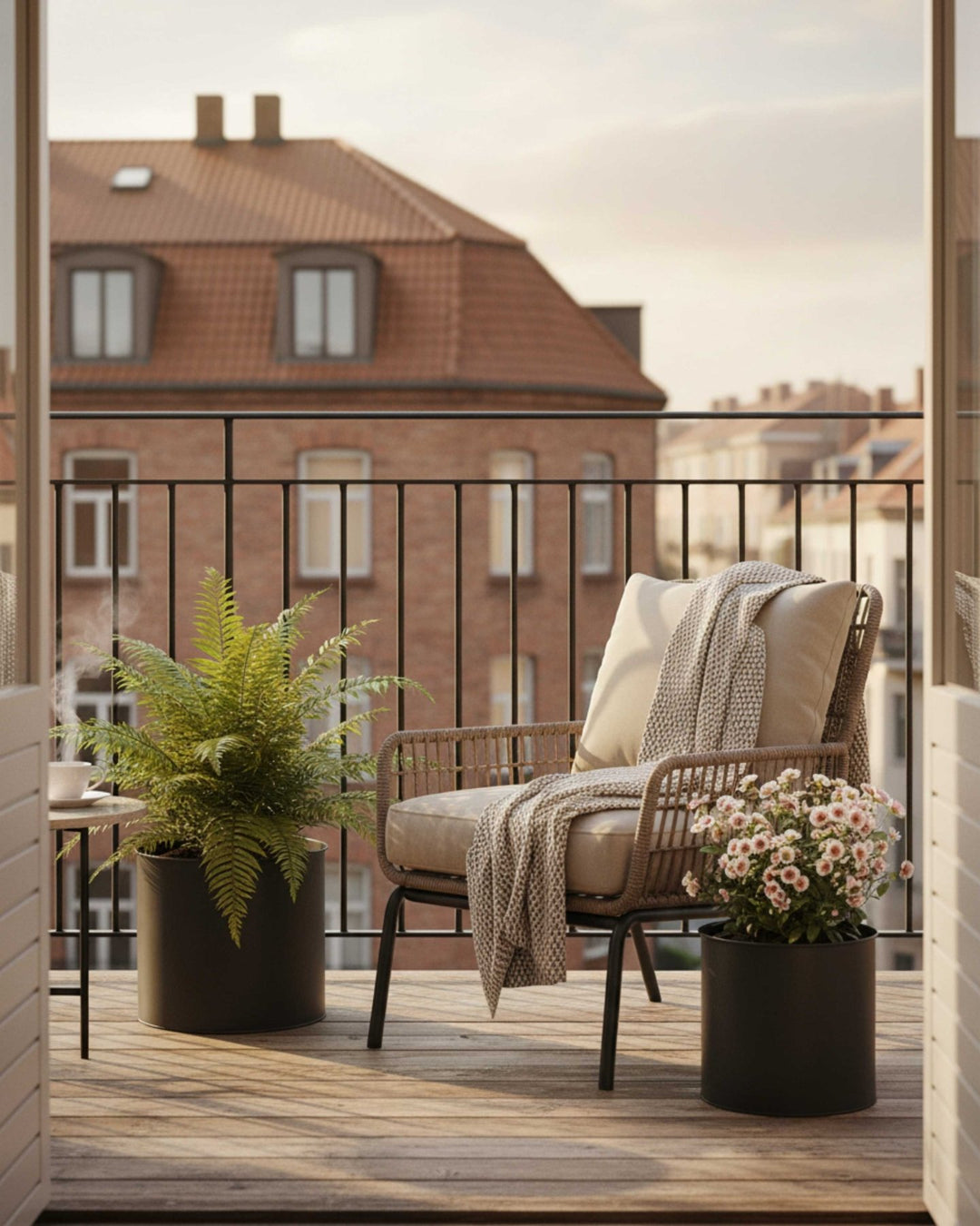 LIVLIG, 3er Blumentopf Set, Blumentopf, Greige