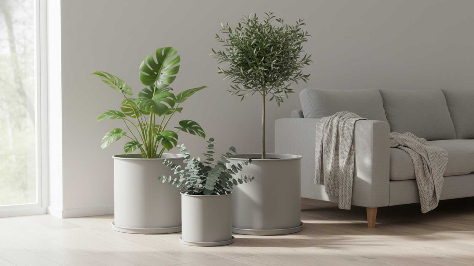 LIVLIG Blumentopf Set Greige