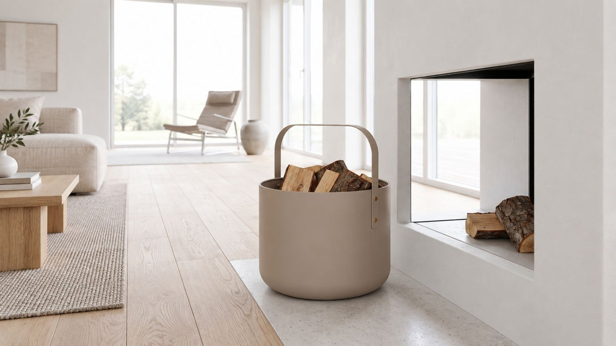 Metal Firewood Basket – Modern & Stable