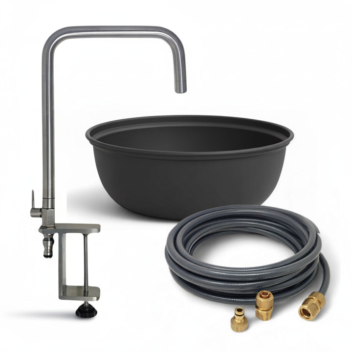 LIVLIG, Outdoorküchen Set, Wasserhahn, Gentle Greige