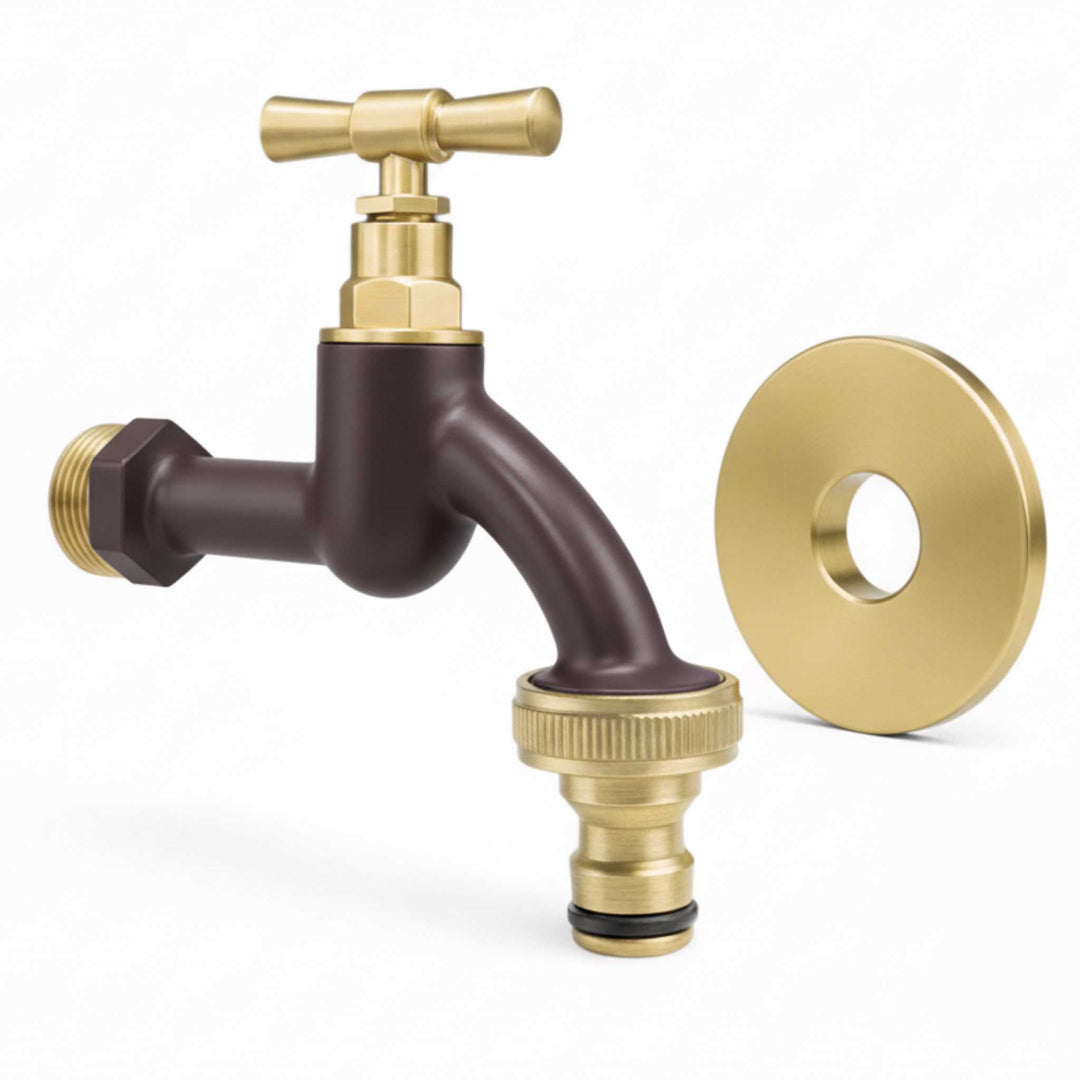 LIVLIG, Wasserhahn Garten mit Rosettengarnitur, Wasserhahn, Authentic Anthracite