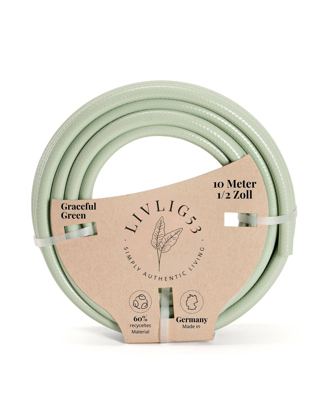 a green extension cord with a white background