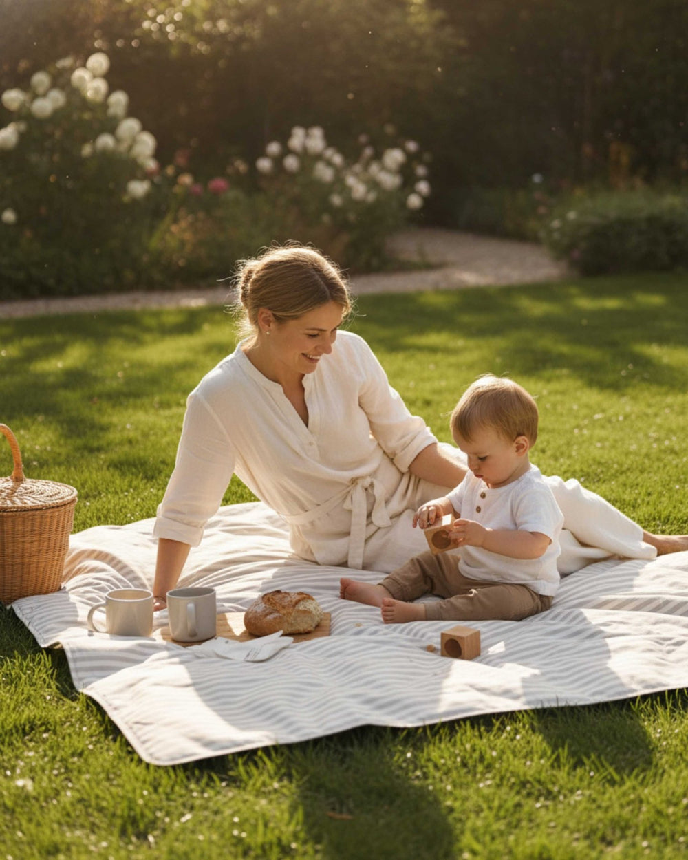 LIVLIG, Gepolsterte Picknickdecke, Outdoor - Decken,