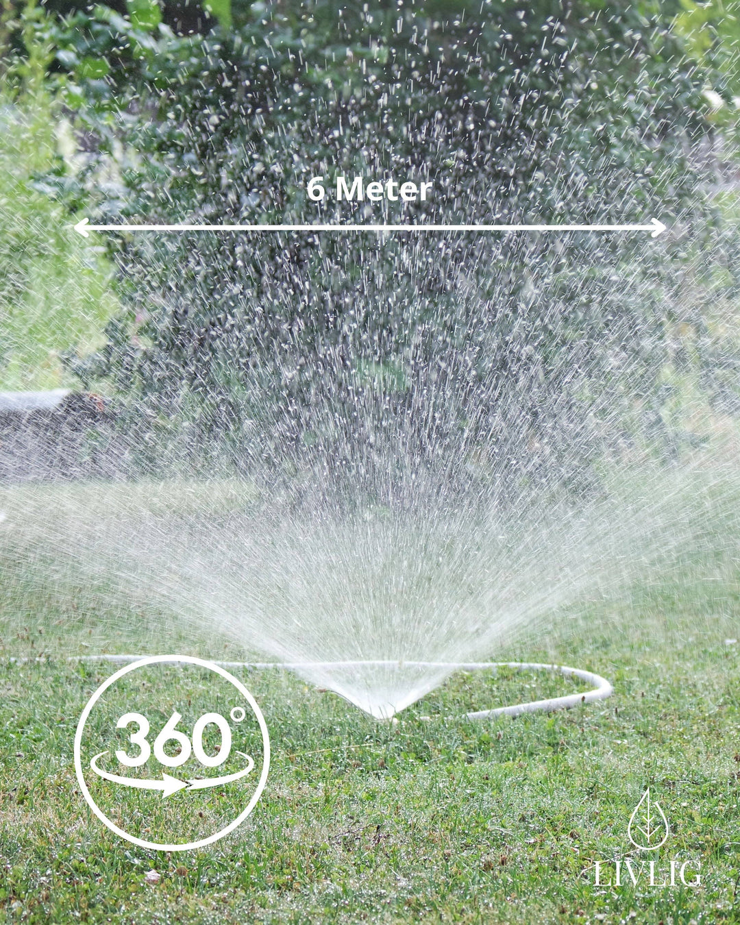 a sprinkler is spraying water on a lawn