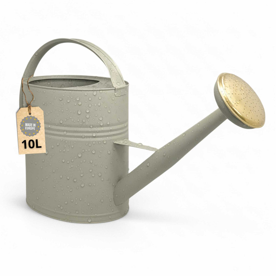 LIVLIG, Metall Gießkanne 10L, Gießkanne, Moosgrau