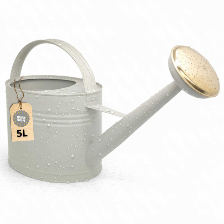 LIVLIG, Metall Gießkanne 5L, Gießkanne, Greige