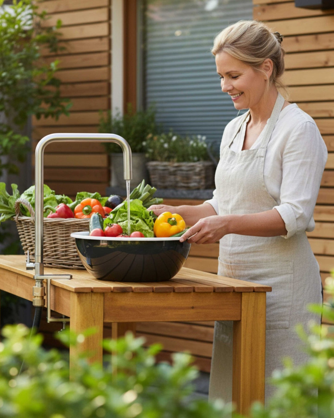 LIVLIG, Flexibler Outdoor Wasserhahn, Wasserhahn,