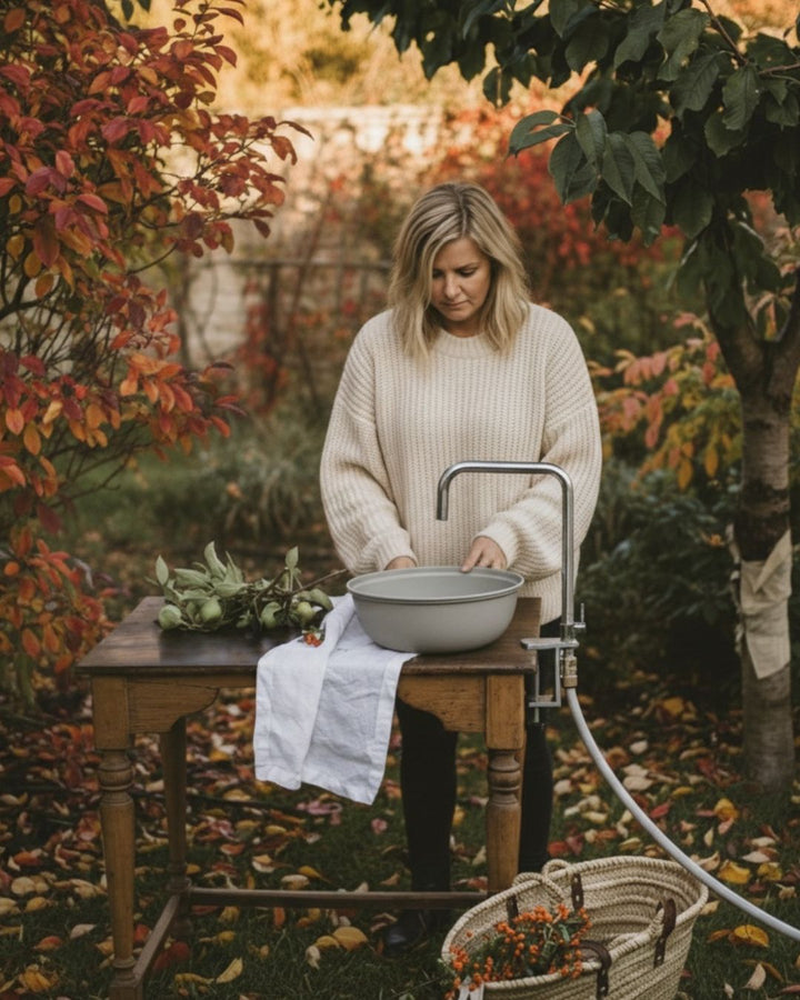 LIVLIG, Outdoorküchen - Set, Wasserhahn, Gentle Greige