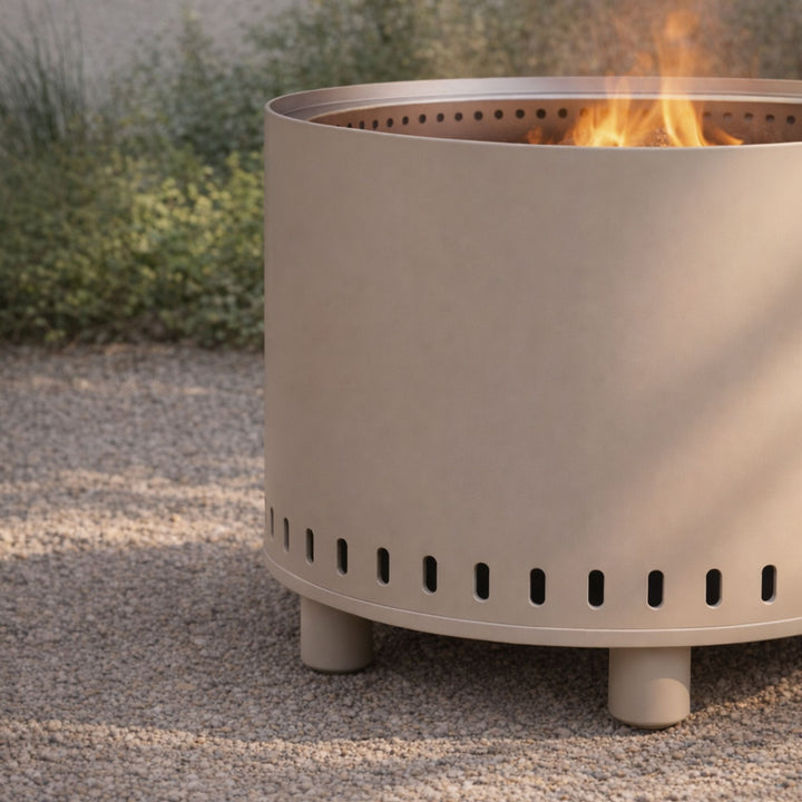 Smoke-free fire bowl with lid
