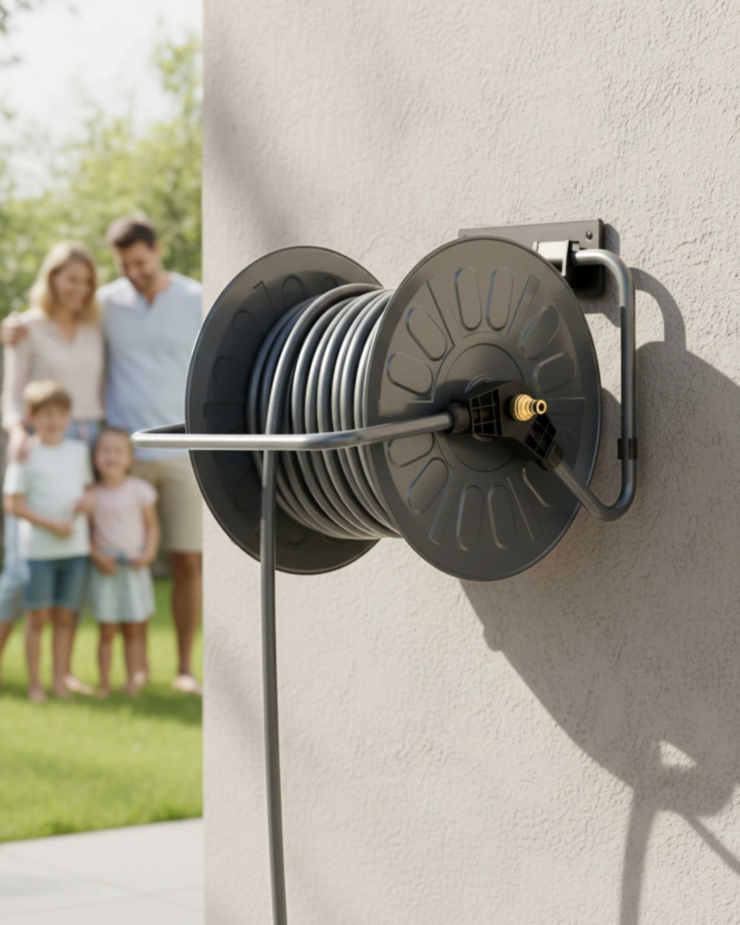 LIVLIG, Schlauchtrommel Metall, Schlauchtrommel, Gentle Greige