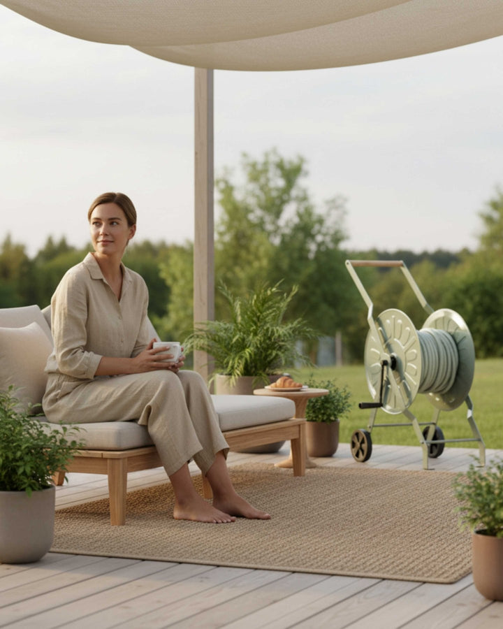 LIVLIG, Schlauchwagen Metall, Schlauchwagen, Gentle Greige