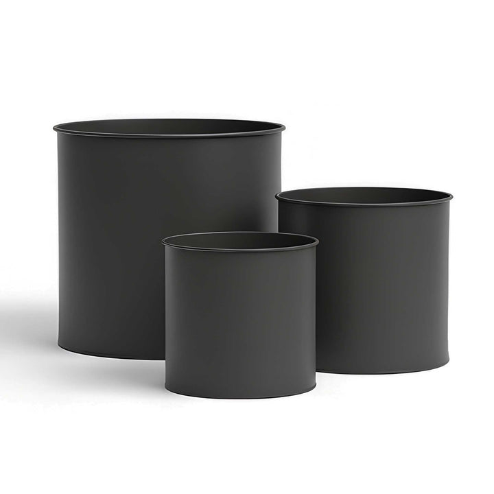 LIVLIG, 3er Blumentopf Set, Blumentopf, Anthrazit