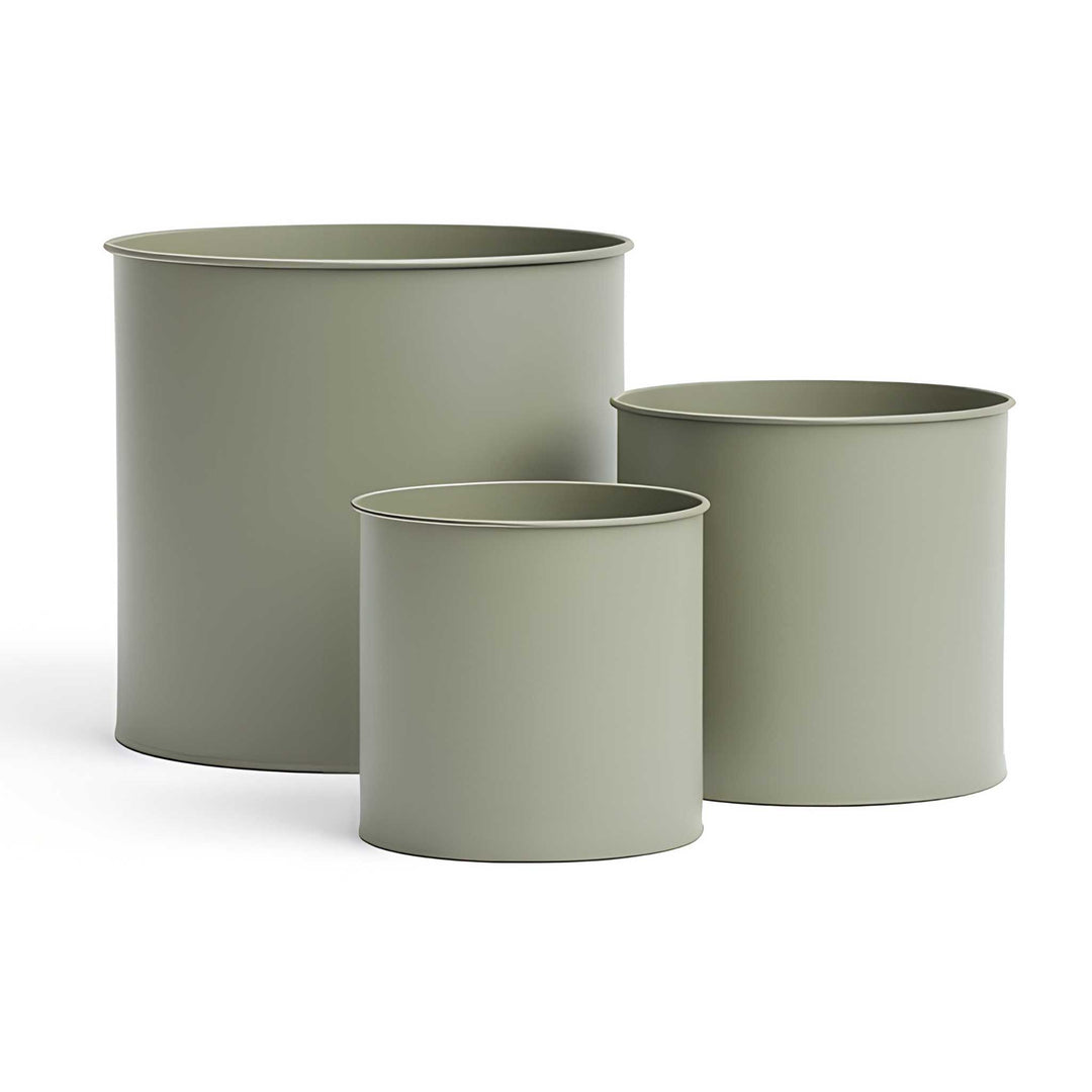 LIVLIG, 3er Blumentopf Set, Blumentopf, Moosgrau