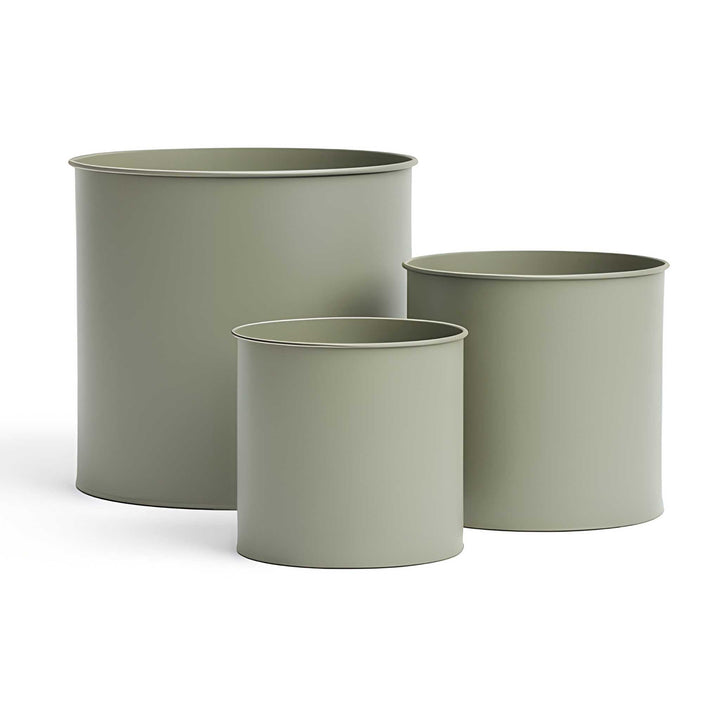 LIVLIG, 3er Blumentopf Set, Blumentopf, Moosgrau