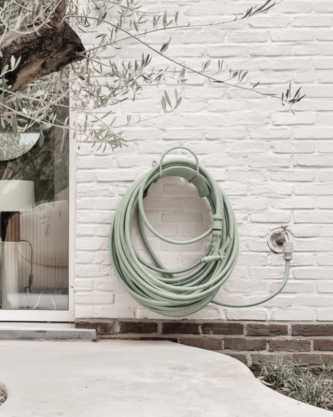 LIVLIG, Gartenschlauch mit Wandhalterung im Set Homefarming Green, Gartenschläuche, 10 m