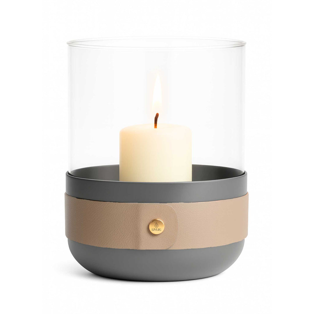 LIVLIG, Windlicht, , Grau