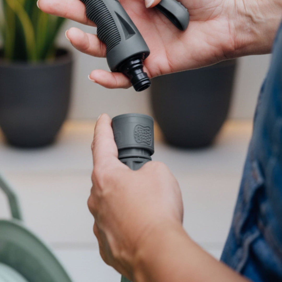 Anschlussgarnitur Gartenschlauch 2m Kunststoff, Anschlussgarnitur, Gentle Greige,LIVLIG