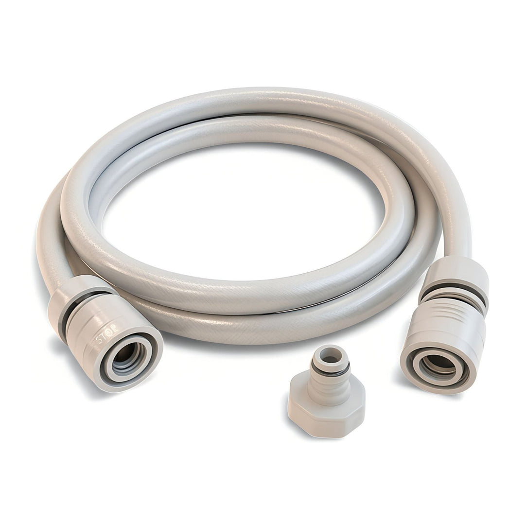 Anschlussgarnitur Gartenschlauch 2m Kunststoff, Anschlussgarnitur, Gentle Greige,LIVLIG