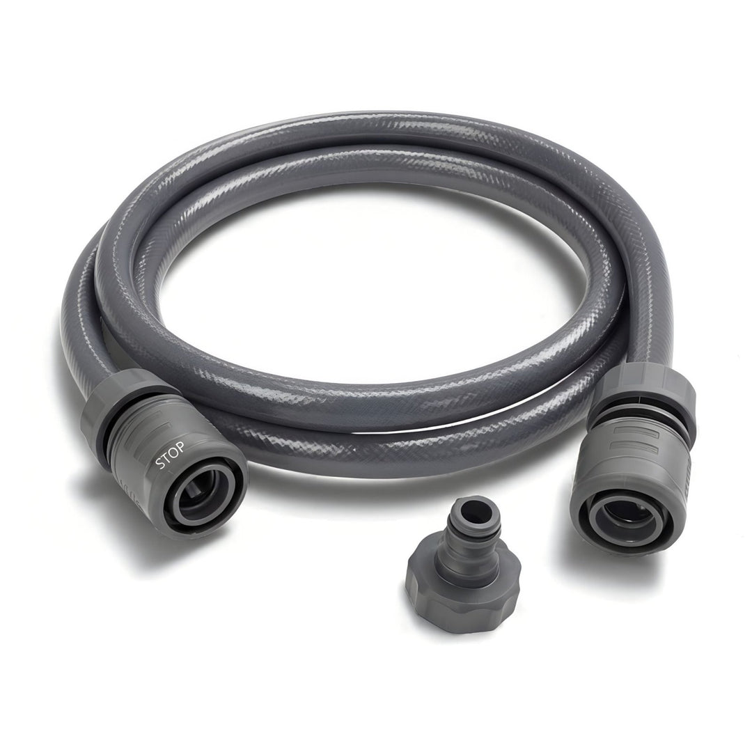Anschlussgarnitur Gartenschlauch 2m Kunststoff, Anschlussgarnitur, Authentic Anthracite,LIVLIG