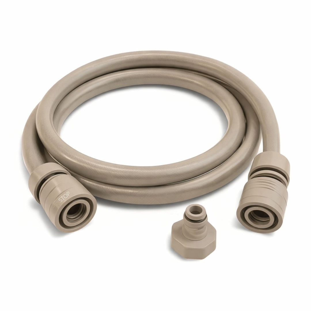 Anschlussgarnitur Gartenschlauch 2m Kunststoff, Anschlussgarnitur, Sandy Stone,LIVLIG