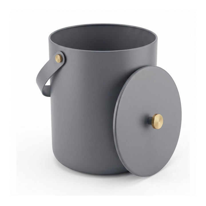 Ascheeimer mit Deckel, , Grau,LIVLIG
