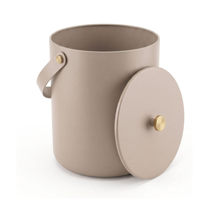 Ascheeimer mit Deckel, , Graubeige,LIVLIG