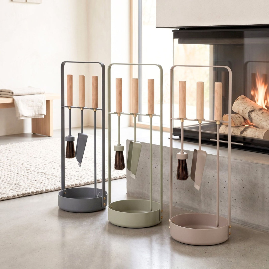 Design Kaminbesteck, Kaminbesteck, Graubeige,LIVLIG