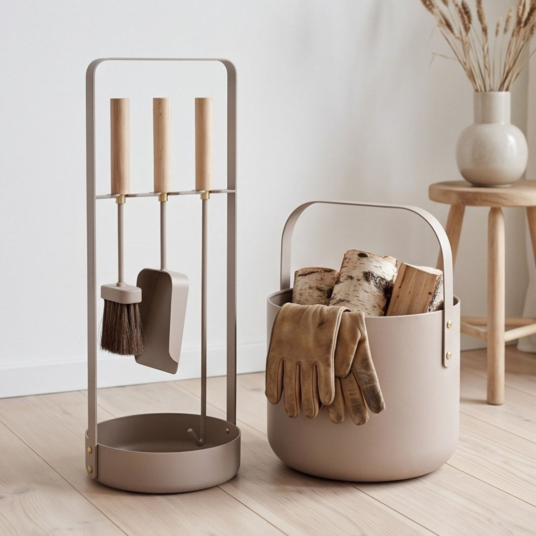 Design Kaminbesteck, Kaminbesteck, Graubeige,LIVLIG