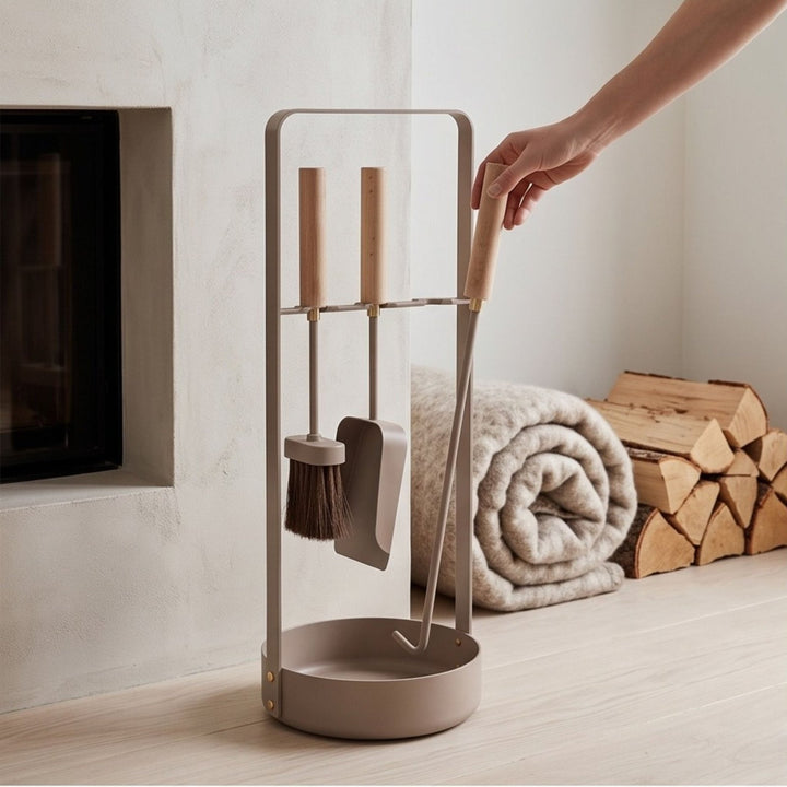 Design Kaminbesteck, Kaminbesteck, Graubeige,LIVLIG