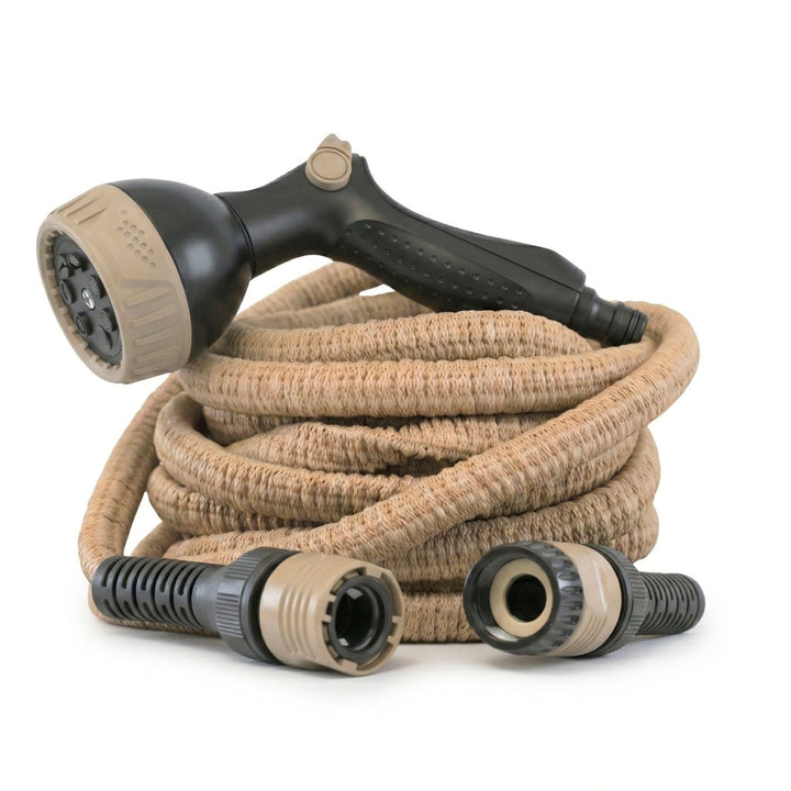 expandable garden hose with sprayer Flexible Garden Hose Beige Made in Italy