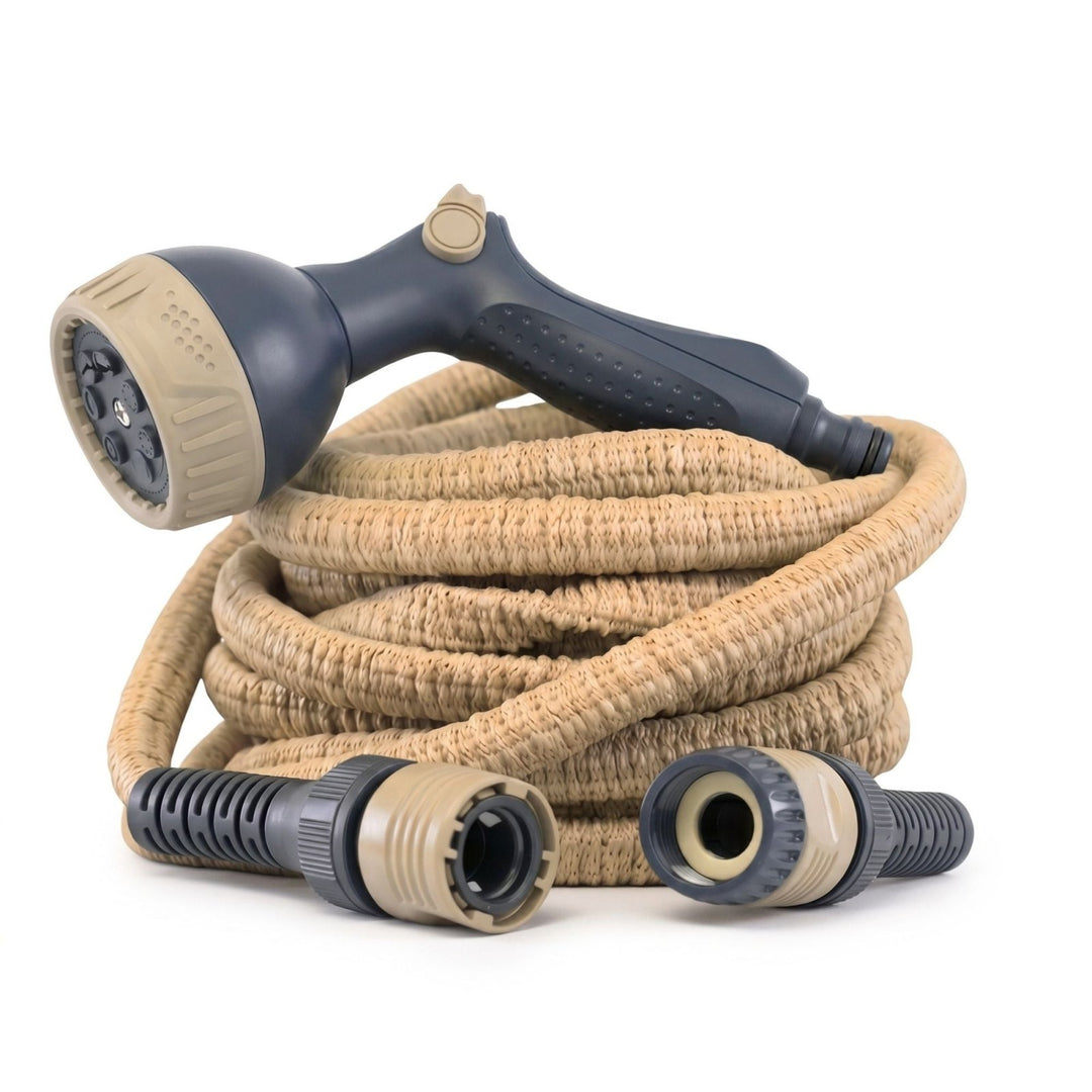 Flexibler Gartenschlauch Beige mit Brause, , 8 m,LIVLIG