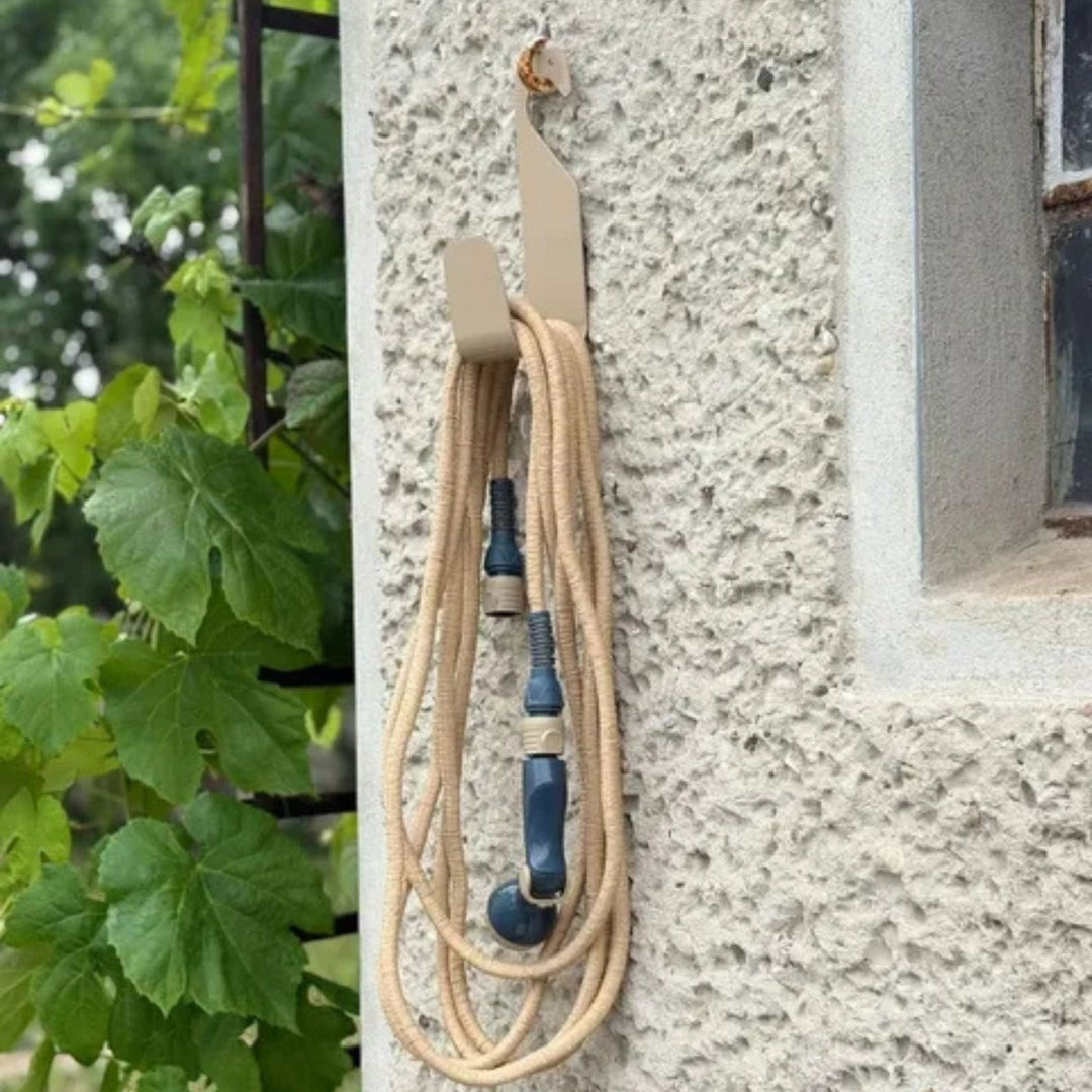 Flexibler Gartenschlauch Beige mit Halterung, Gartenschläuche, 8 m,LIVLIG
