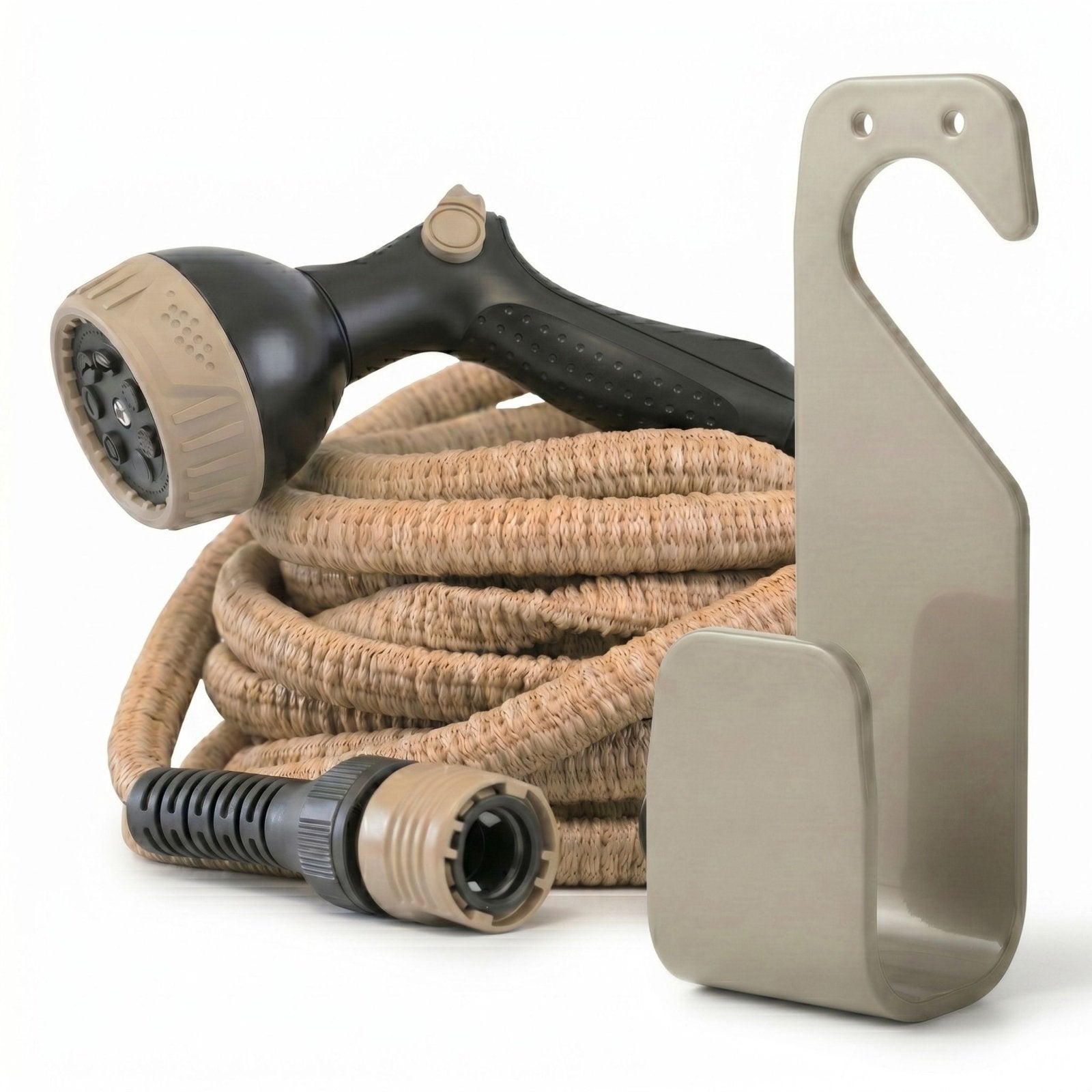 LIVLIG Gartenschlauch-Set 30 M – Komplettset Mit 1/2 Zoll Schlauch, Wandhalterung Aus Stahl & Messing