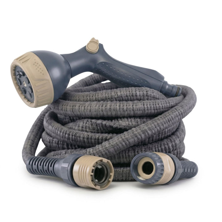 Flexibler Gartenschlauch Grau mit Brause, , 8 m,LIVLIG