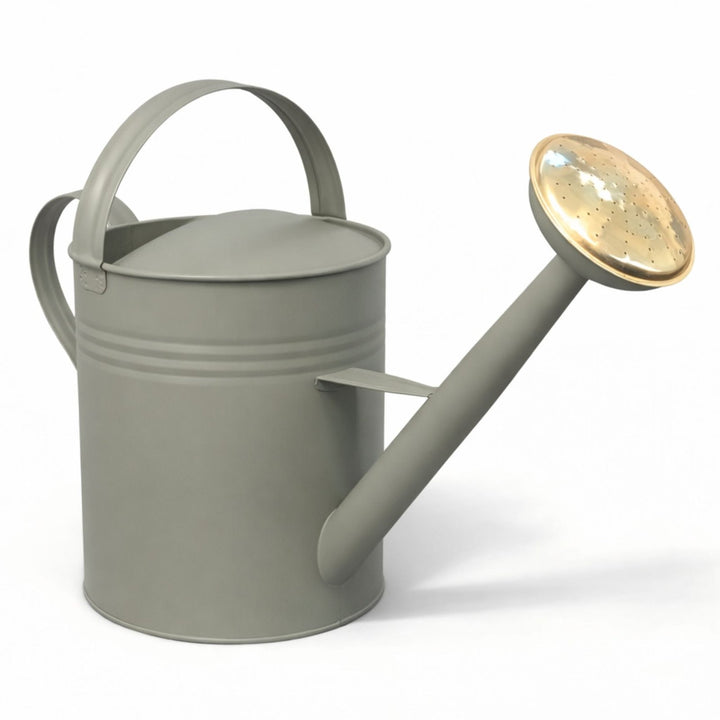 Metall Gießkanne 10L I 2 Henkel, Gießkanne, Moosgrau,LIVLIG