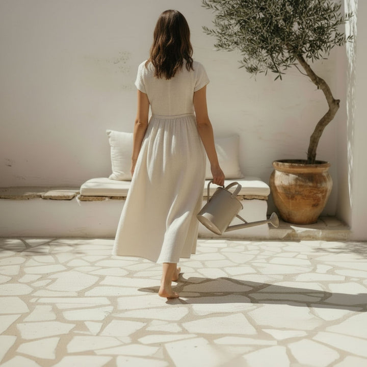 Metall Gießkanne 10L I 2 Henkel, Gießkanne, Greige,LIVLIG